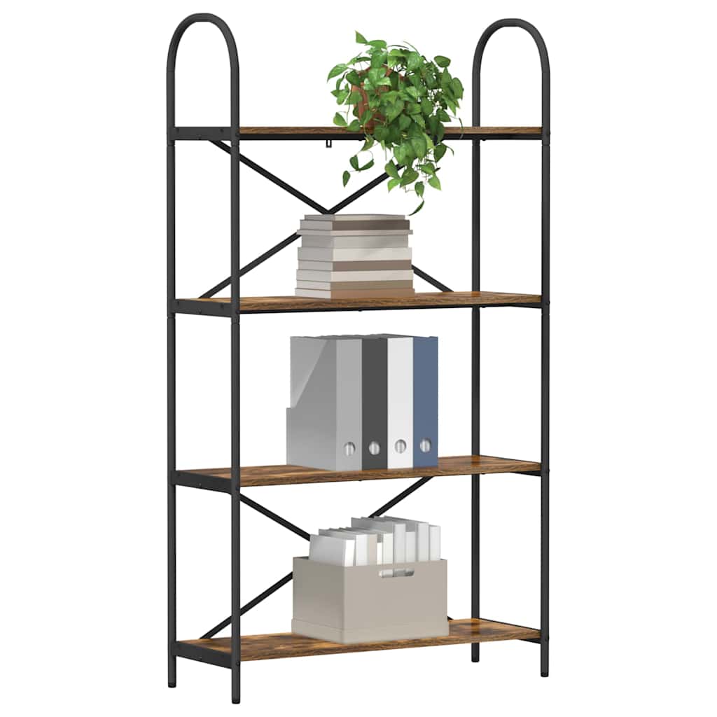 Bookshelf Smoked Oak 80 x 30 x 146 cm Engineered wood