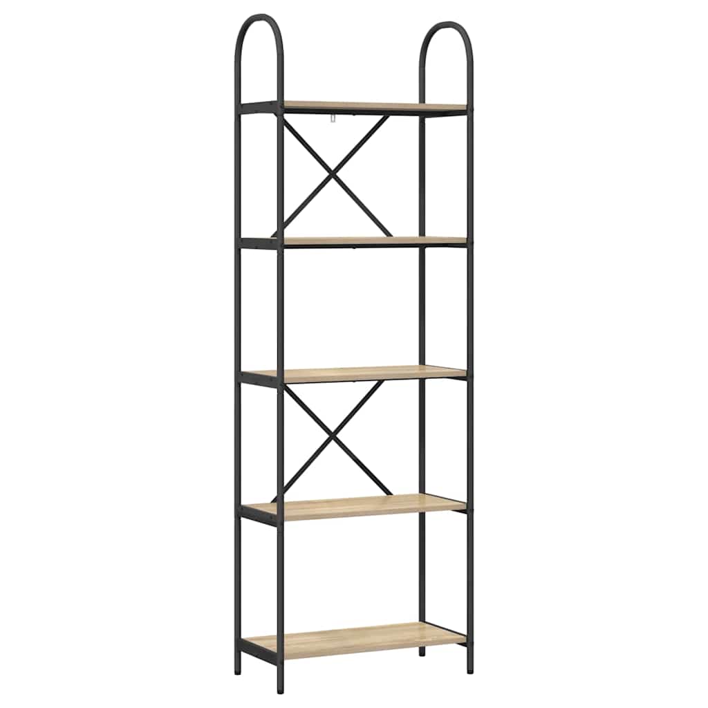 Bookcase Sonoma Oak 60 x 30 x 183 cm Engineered Wood