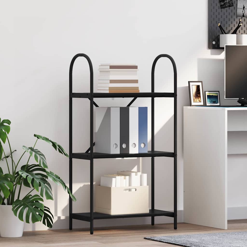Bookcase Black oak 60 x 30 x 109 cm Engineered wood