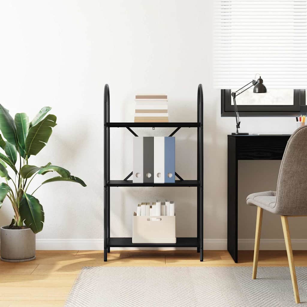 Bookcase Black oak 60 x 30 x 109 cm Engineered wood