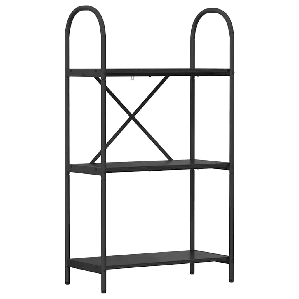 Bookcase Black oak 60 x 30 x 109 cm Engineered wood