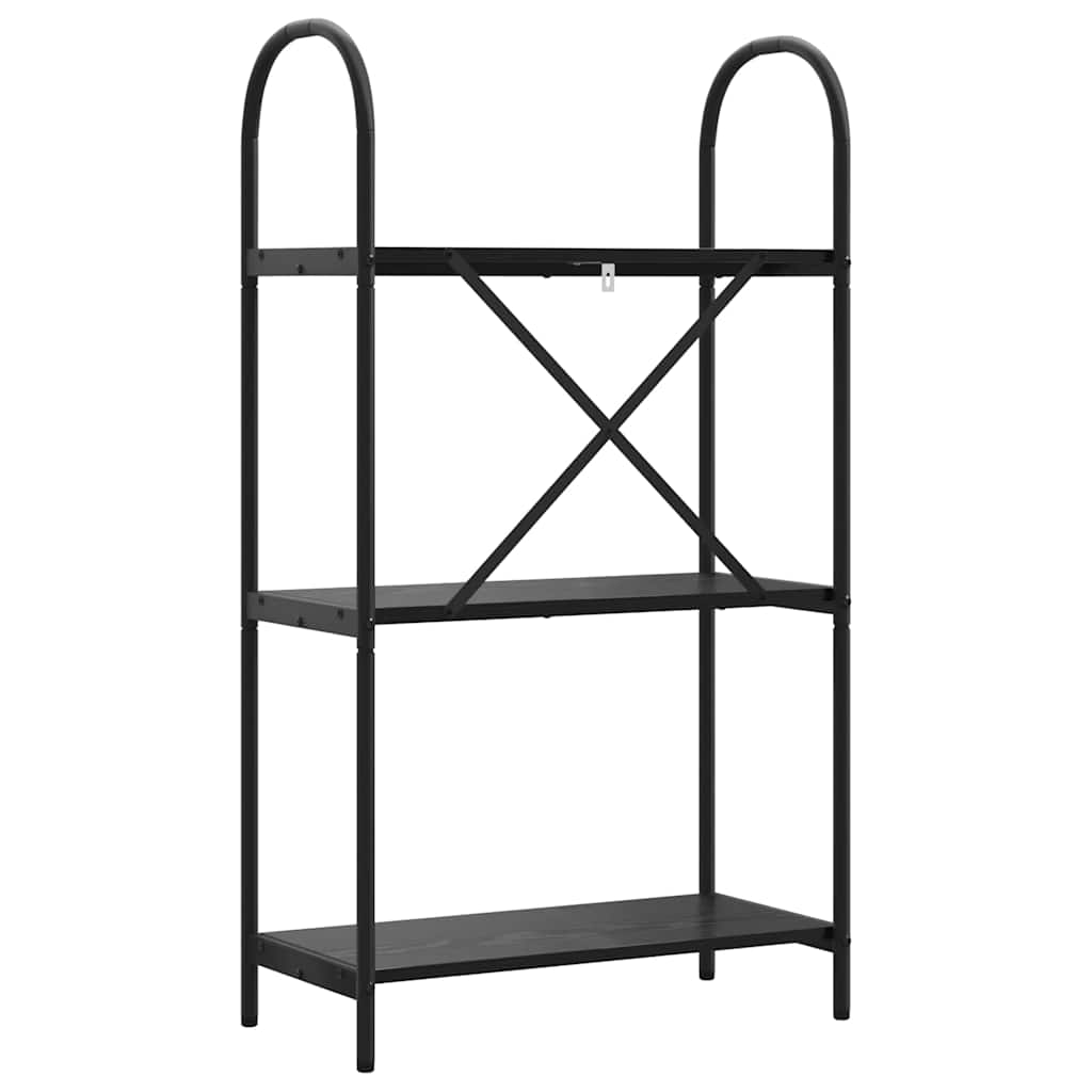 Bookcase Black oak 60 x 30 x 109 cm Engineered wood
