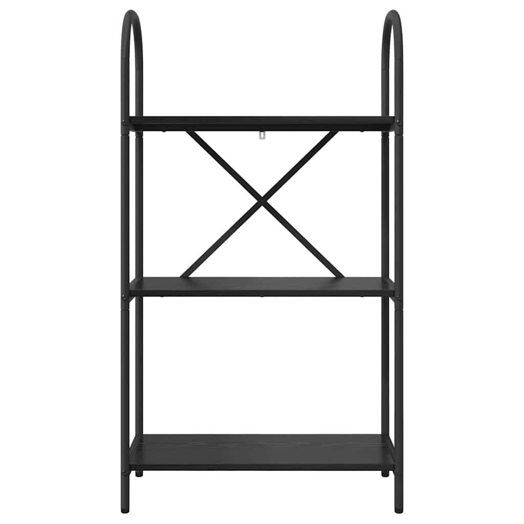 Bookcase Black oak 60 x 30 x 109 cm Engineered wood
