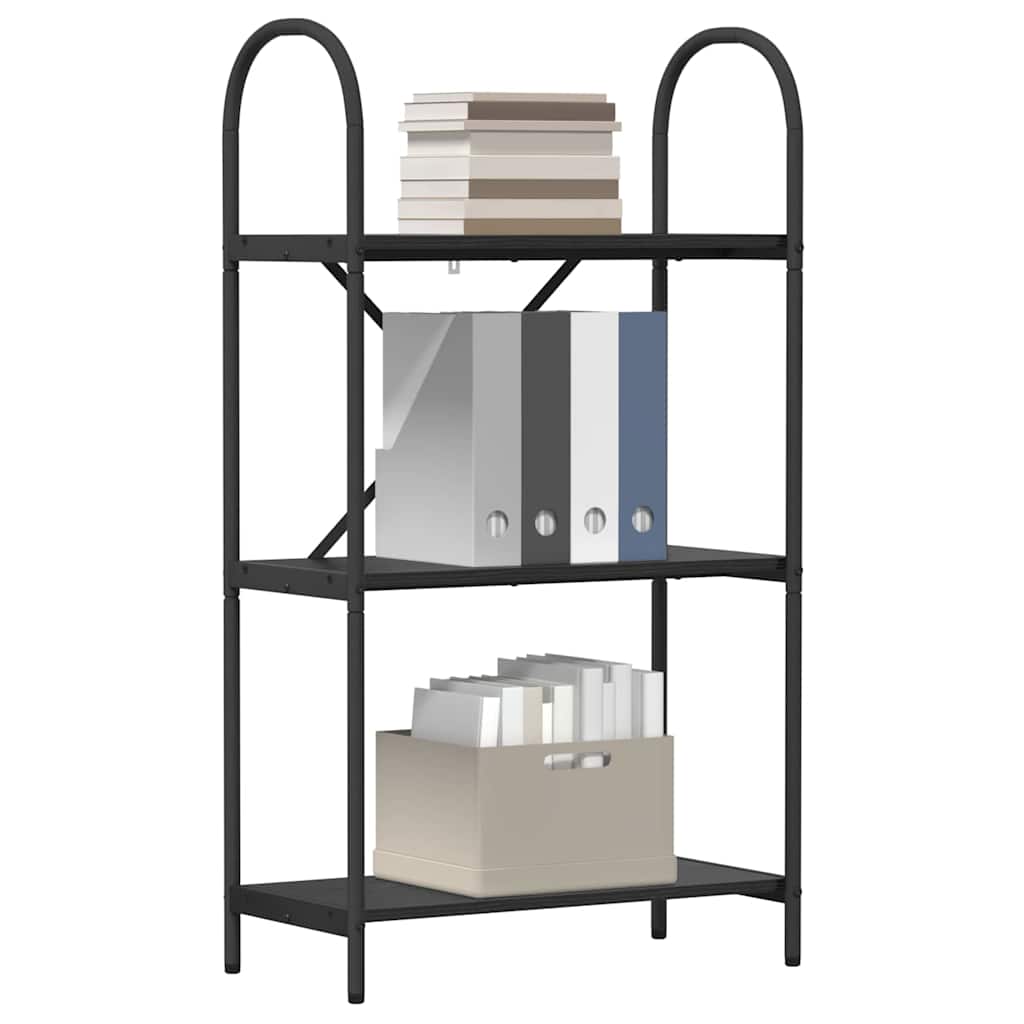 Bookcase Black oak 60 x 30 x 109 cm Engineered wood