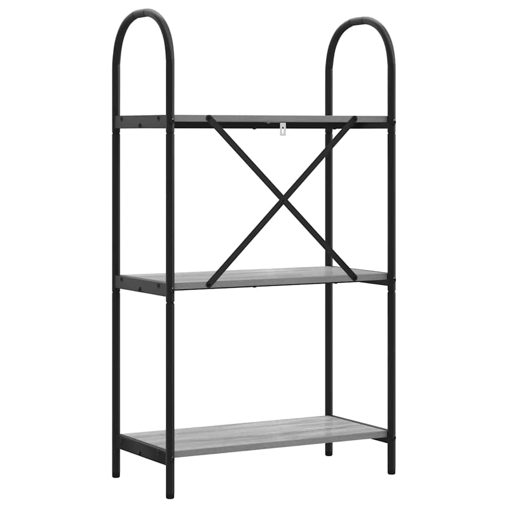 Grāmatu plaukts Pelēks Sonoma 60 x 30 x 109 cm Apstrādāta koksne