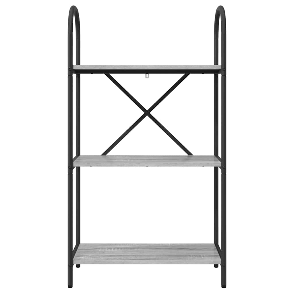 Grāmatu plaukts Pelēks Sonoma 60 x 30 x 109 cm Apstrādāta koksne