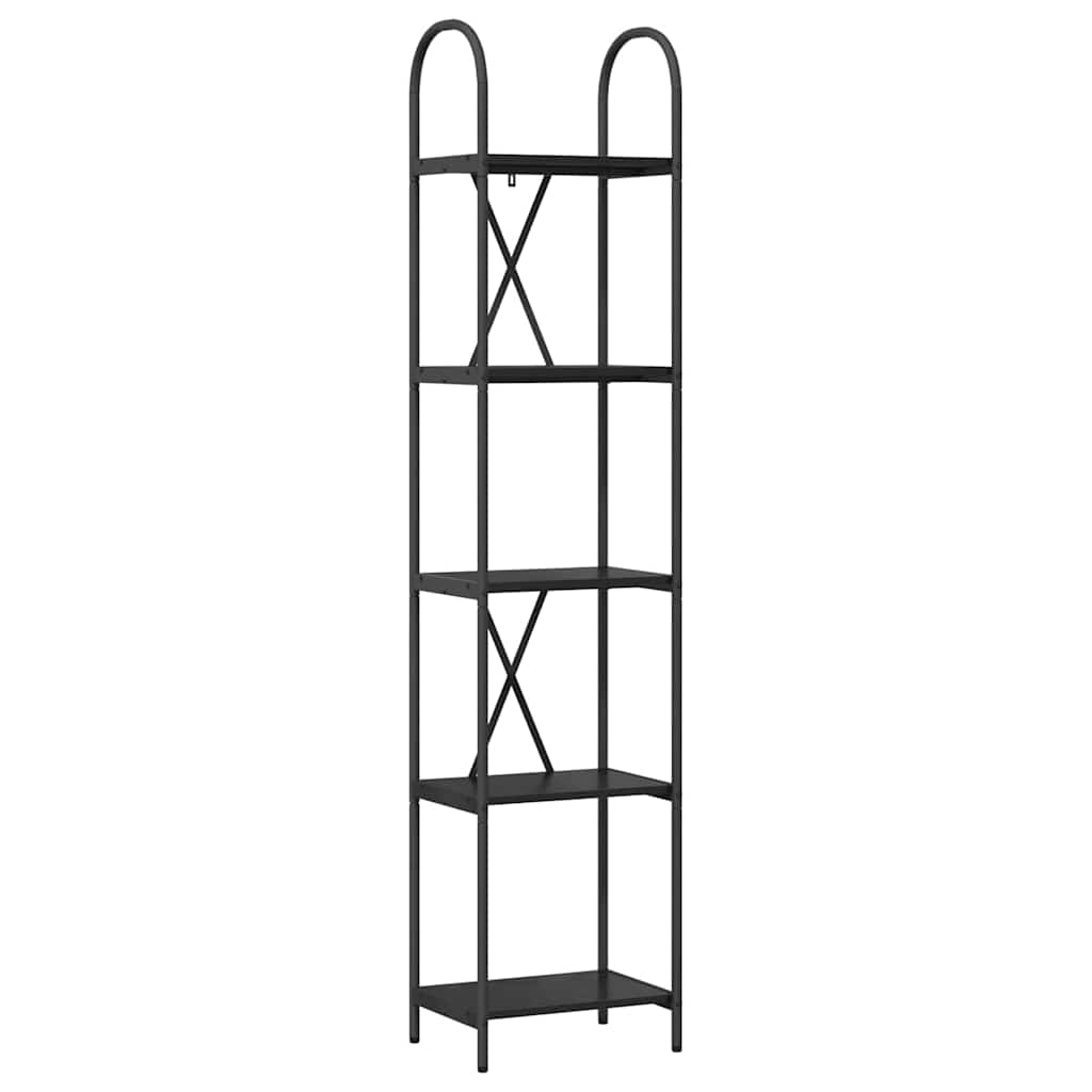 Bookcase Black oak 40 x 30 x 183 cm Engineered wood