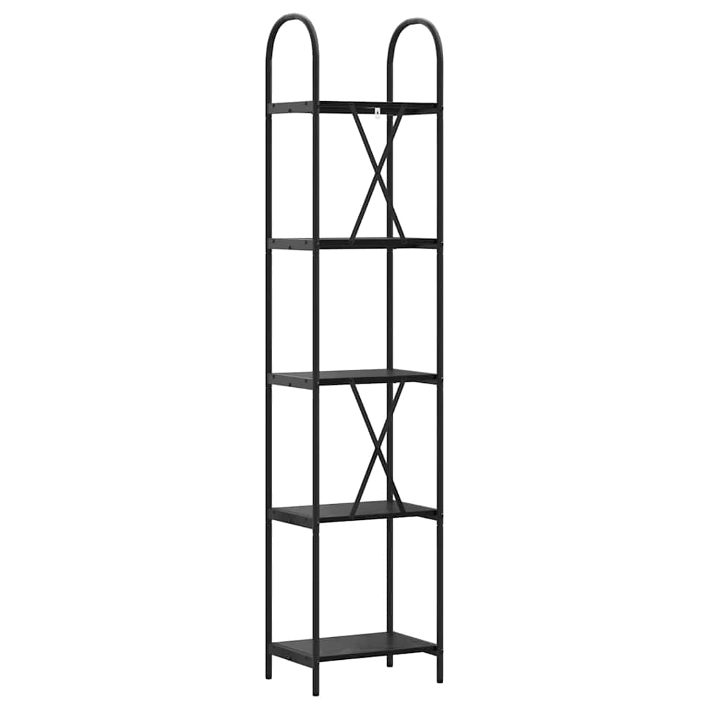 Bookcase Black oak 40 x 30 x 183 cm Engineered wood
