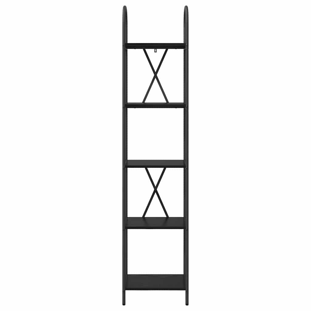 Bookcase Black oak 40 x 30 x 183 cm Engineered wood