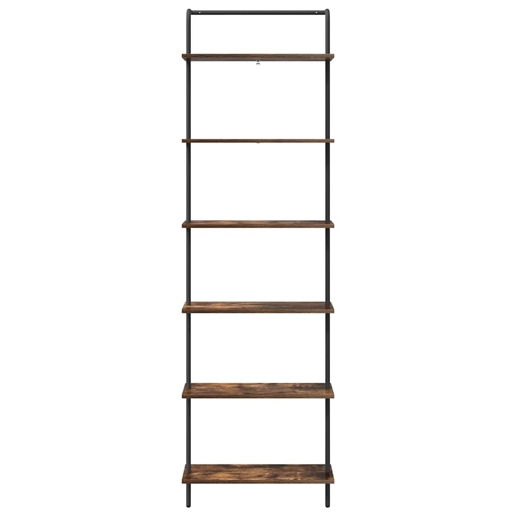Grāmatu plaukts Dūmu ozols 60 x 24 x 203 cm Apstrādāta koksne