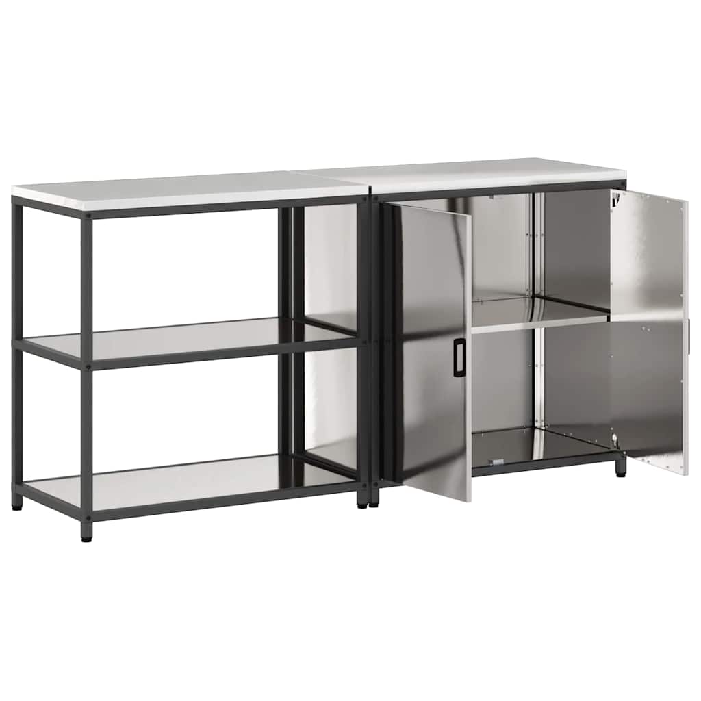 Virtuvės saugojimo rinkinys 2 pcs Sidabro Nerūdijantis Plienas