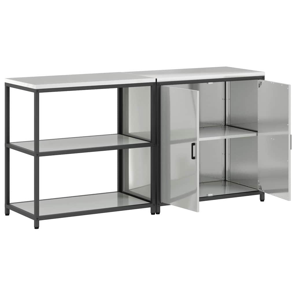 Virtuvės saugojimo rinkinys 2 pcs Sidabro Cinkuota plienas