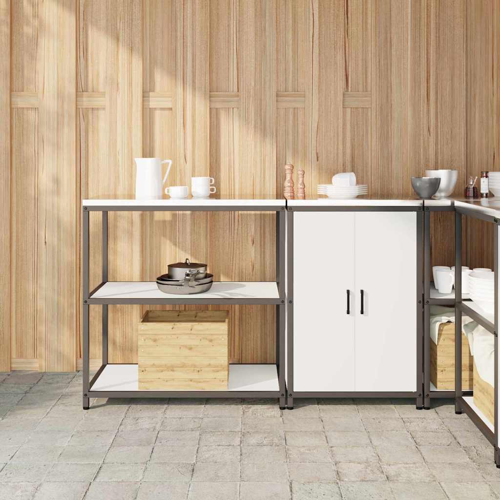 Kitchen storage set 2 pcs White 150 x 50 x 92 cm