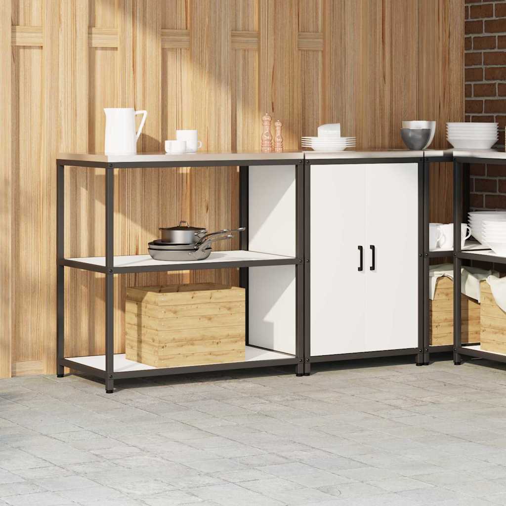 Kitchen storage set 2 pcs White 150 x 50 x 92 cm
