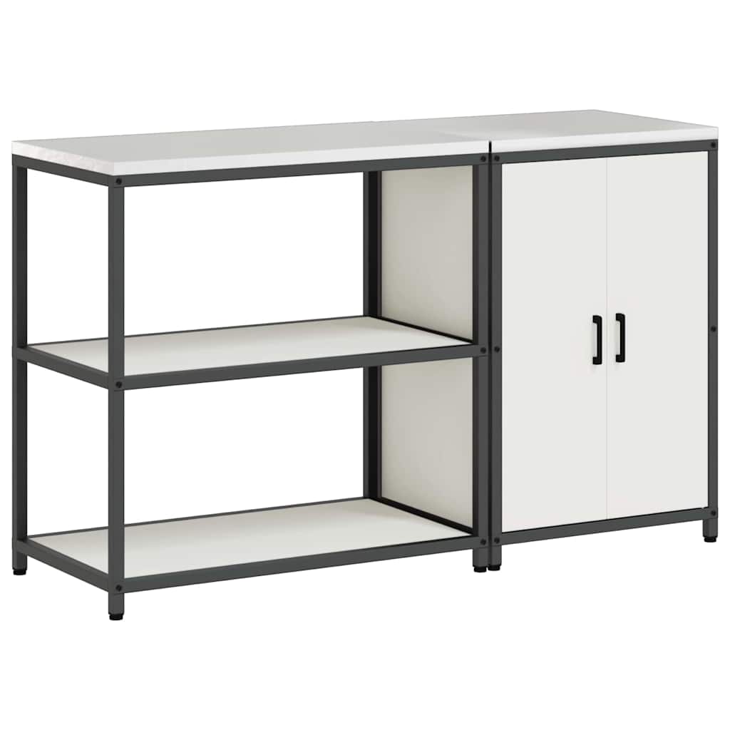 Kitchen storage set 2 pcs White 150 x 50 x 92 cm