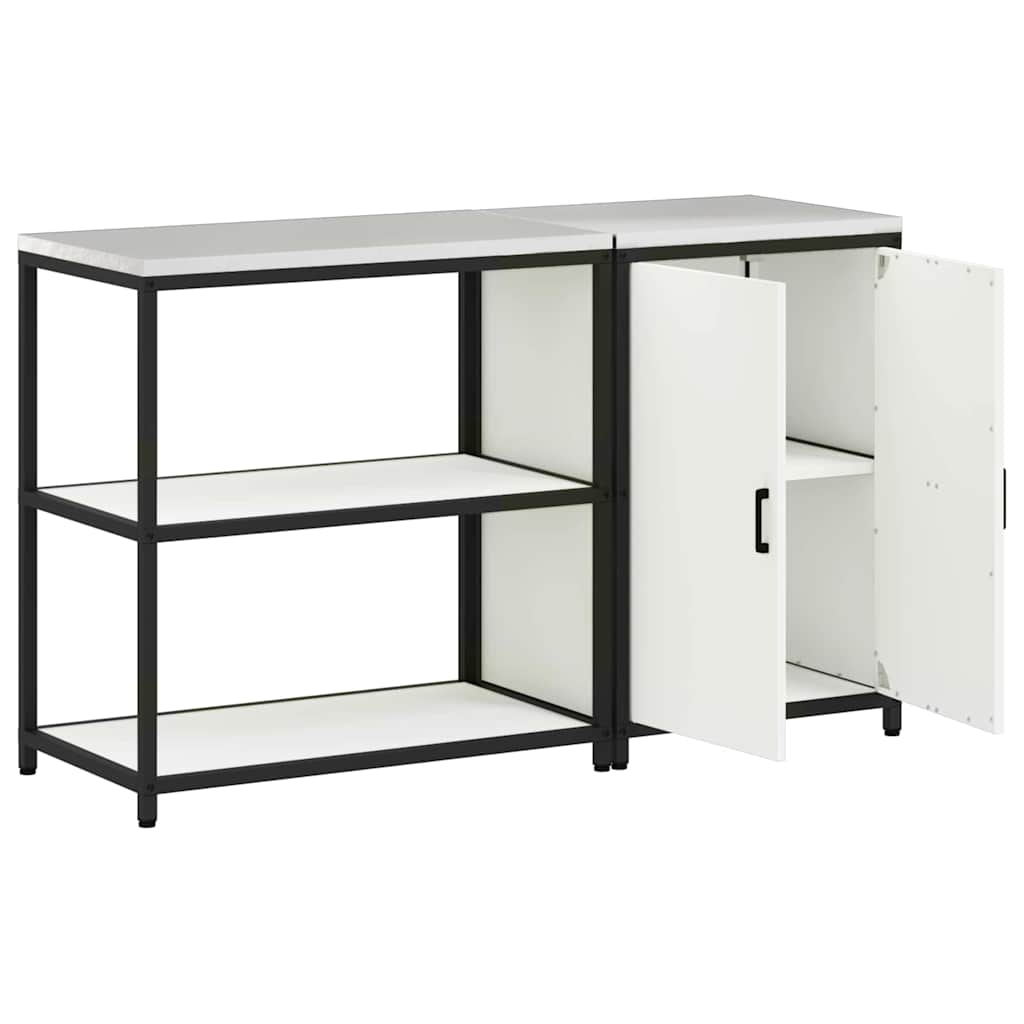 Kitchen storage set 2 pcs White 150 x 50 x 92 cm