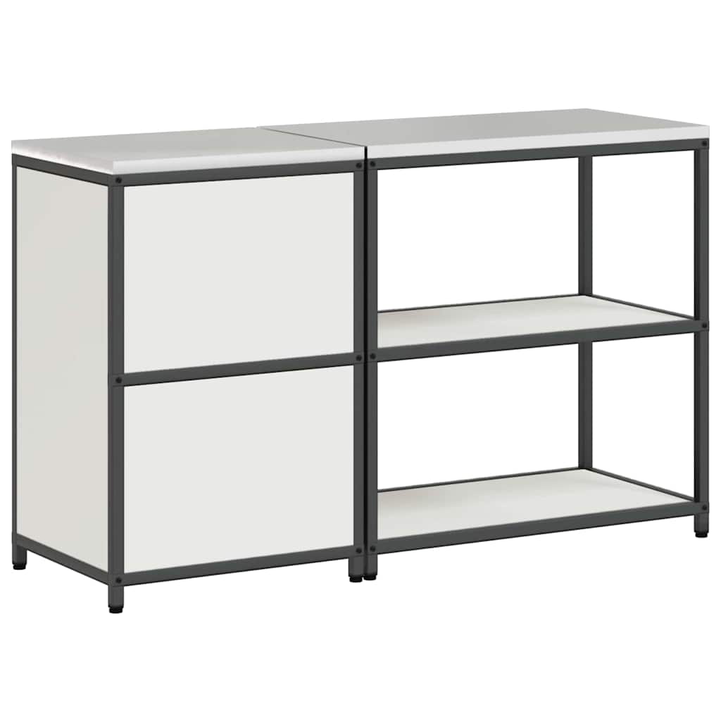 Kitchen storage set 2 pcs White 150 x 50 x 92 cm