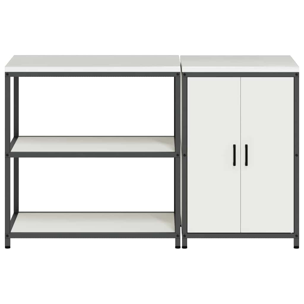 Kitchen storage set 2 pcs White 150 x 50 x 92 cm