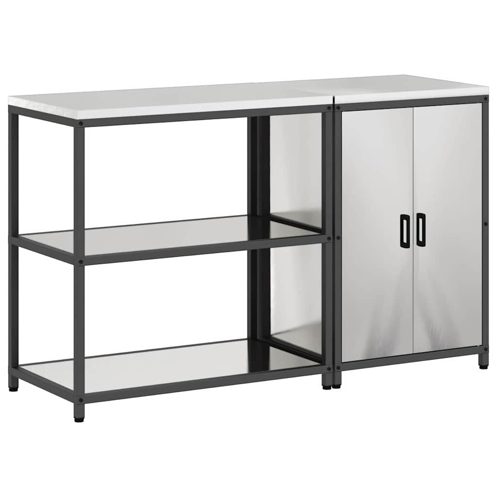 Virtuvės saugojimo rinkinys 2 pcs Sidabrinė 150 x 50 x 92 cm