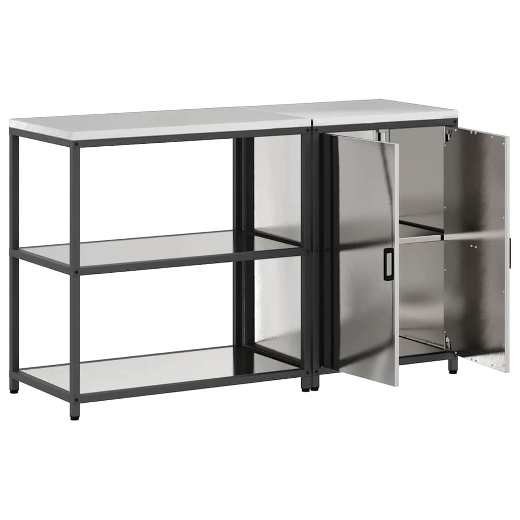Virtuvės saugojimo rinkinys 2 pcs Sidabrinė 150 x 50 x 92 cm