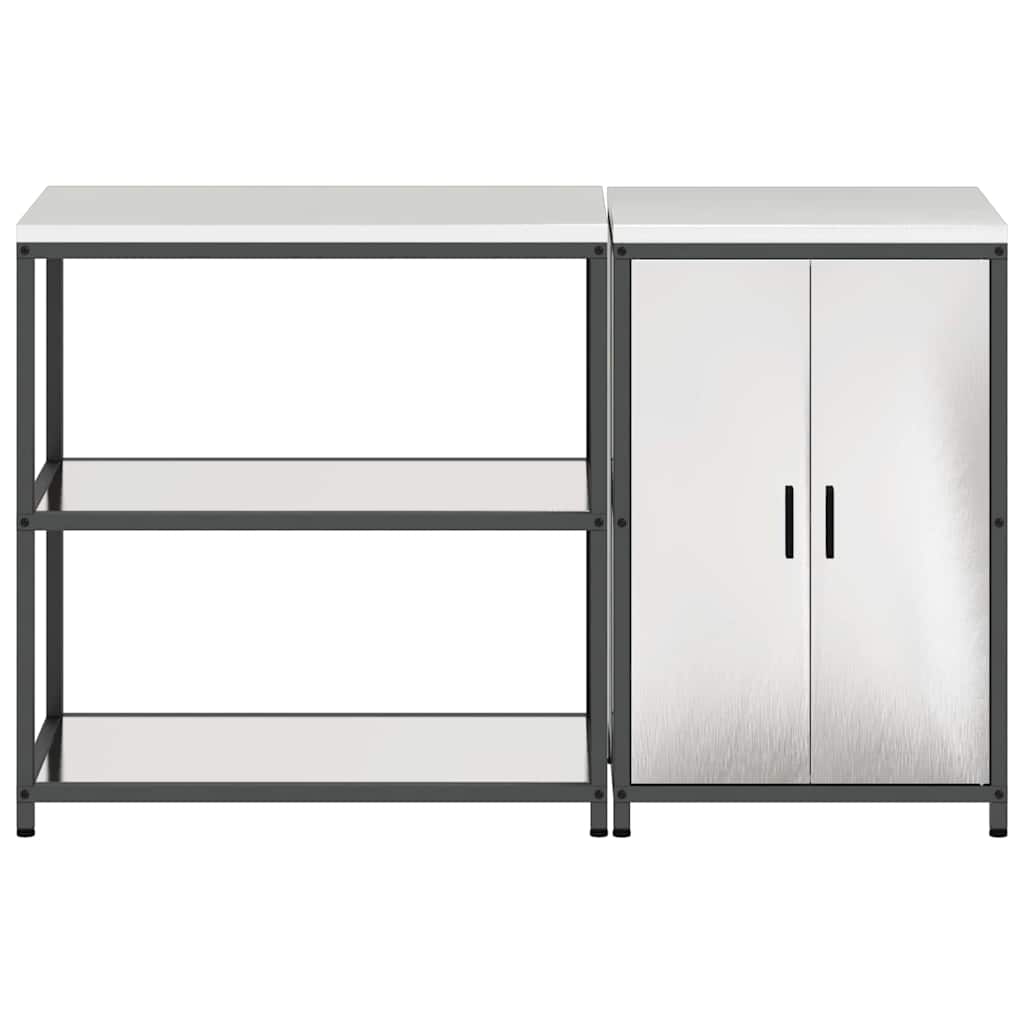 Virtuvės saugojimo rinkinys 2 pcs Sidabrinė 150 x 50 x 92 cm
