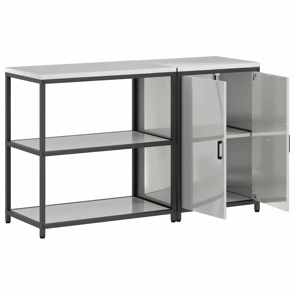 Virtuves uzglabāšanas komplekts 2 gab. Sudraba 150 x 50 x 92 cm