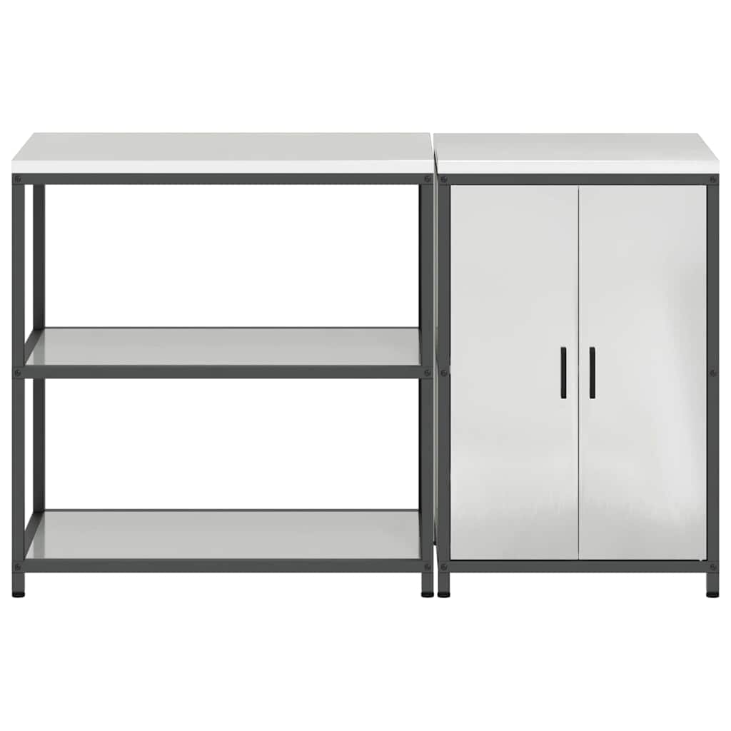 Virtuves uzglabāšanas komplekts 2 gab. Sudraba 150 x 50 x 92 cm