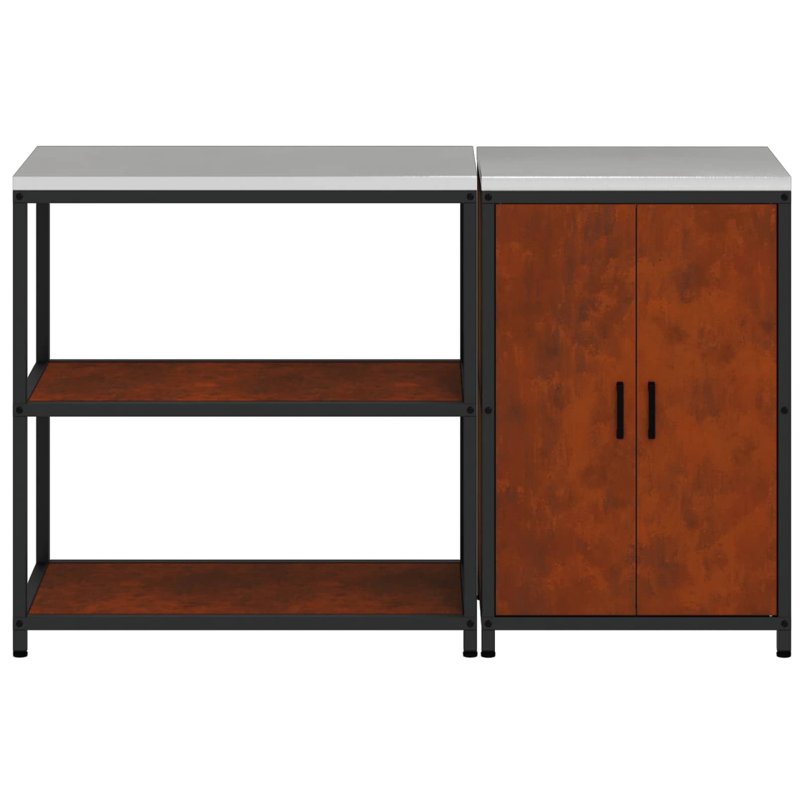 Kitchen storage set 2 pcs Rusty 150 x 50 x 92 cm