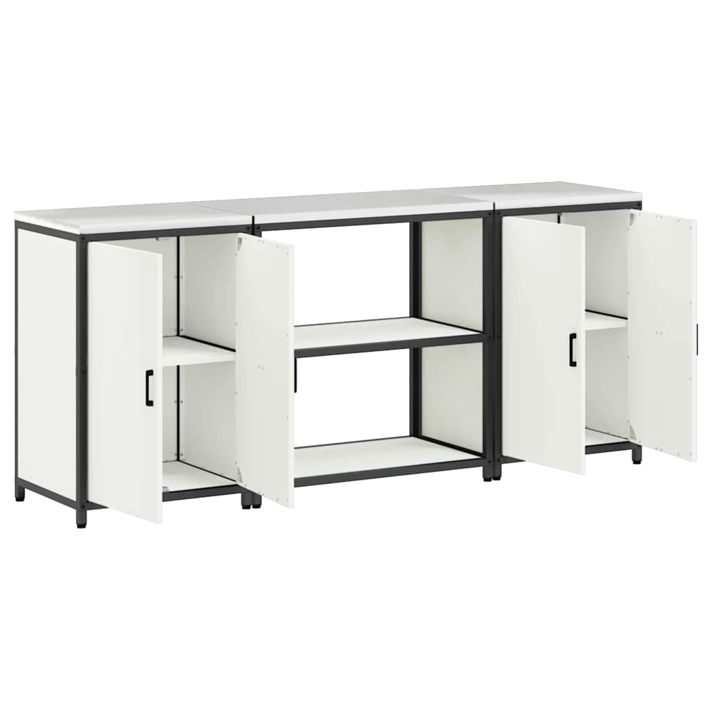 Virtuvės saugojimo rinkinys 3 pcs Balta 210 x 50 x 92 cm