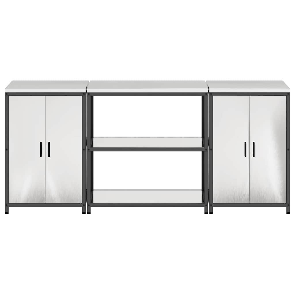 Virtuves uzglabāšanas komplekts 3 gab. Sudraba 210 x 50 x 92 cm