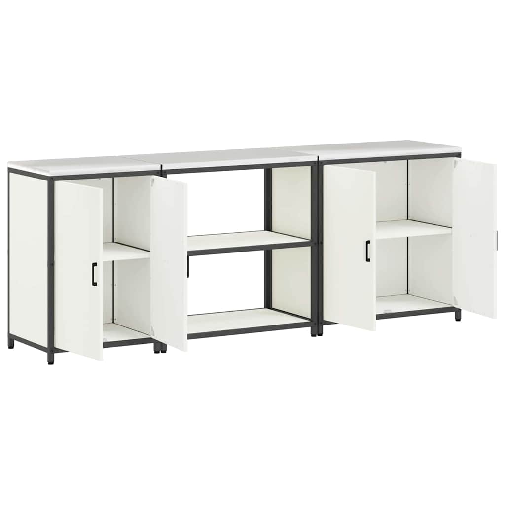 Virtuvės saugojimo rinkinys 3 pcs Balta 210 x 50 x 92 cm