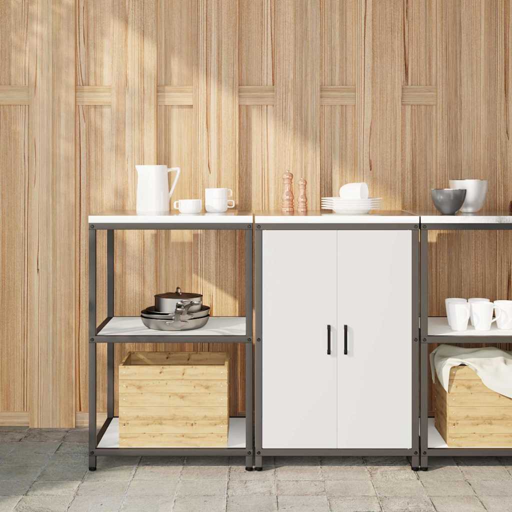Virtuvės saugojimo rinkinys 2 pcs Balta 120 x 50 x 92 cm