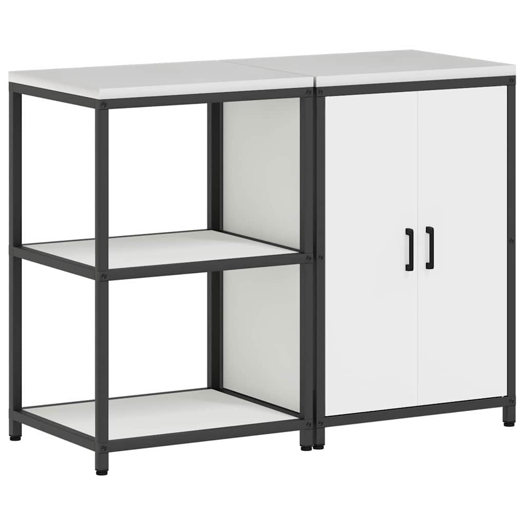 Virtuvės saugojimo rinkinys 2 pcs Balta 120 x 50 x 92 cm