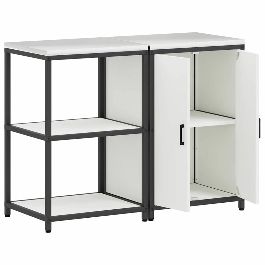 Virtuvės saugojimo rinkinys 2 pcs Balta 120 x 50 x 92 cm