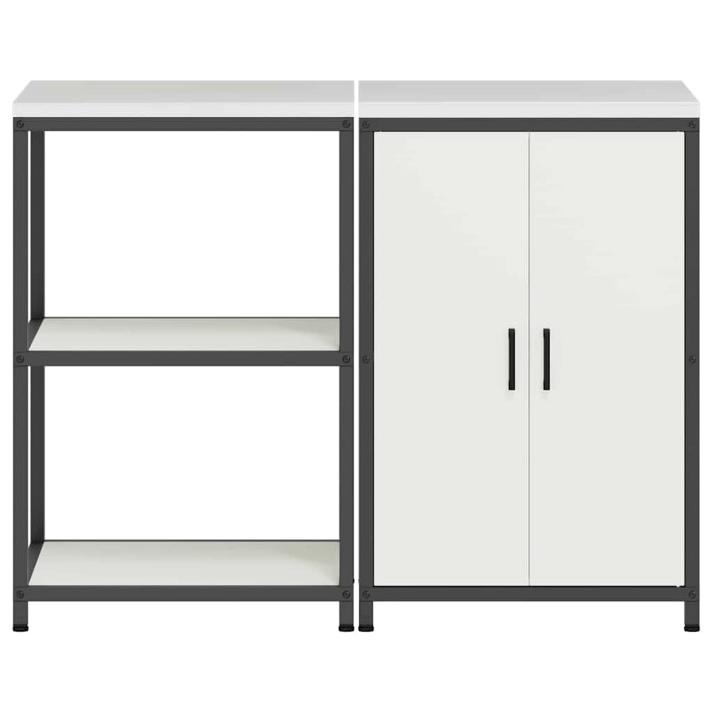 Virtuvės saugojimo rinkinys 2 pcs Balta 120 x 50 x 92 cm