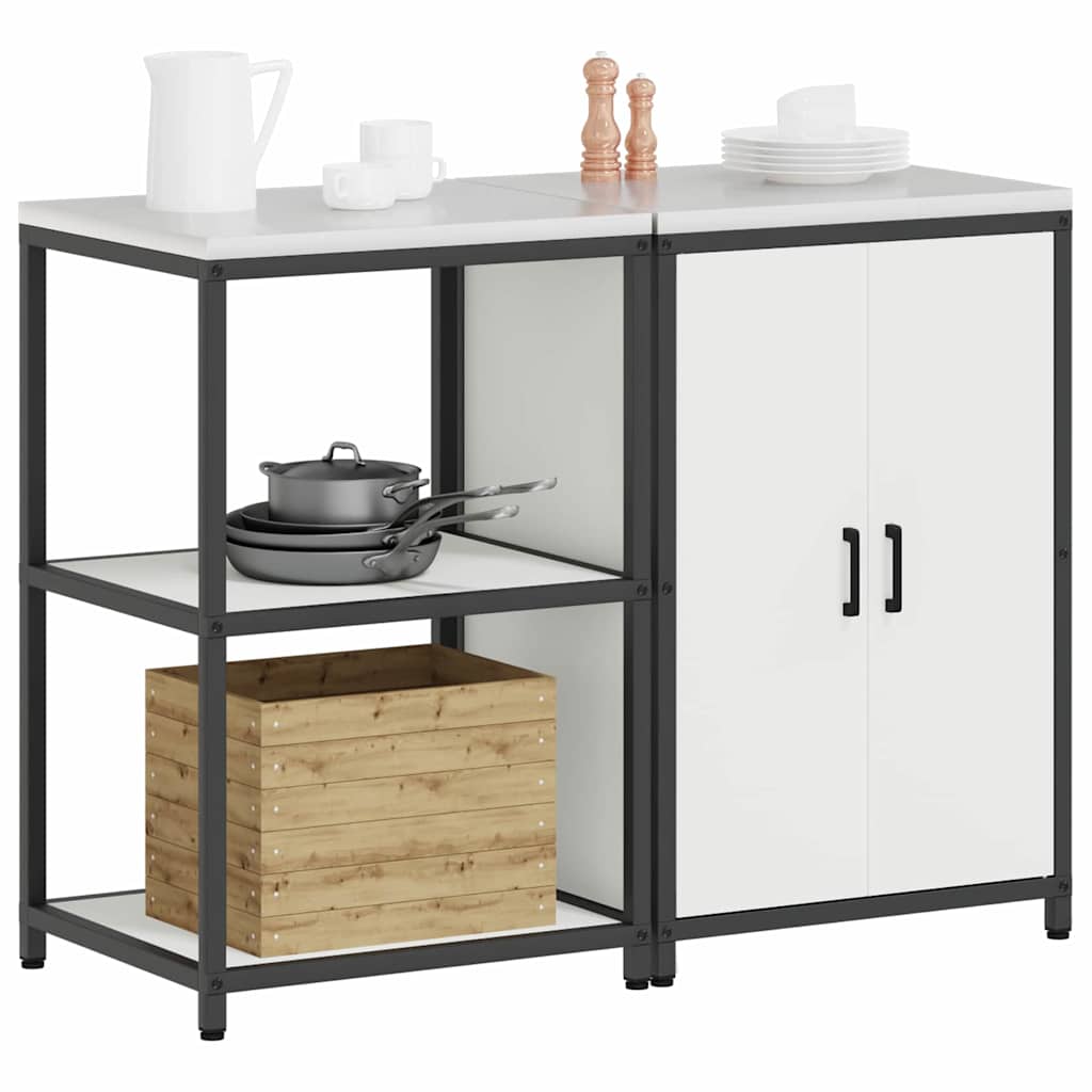 Virtuvės saugojimo rinkinys 2 pcs Balta 120 x 50 x 92 cm