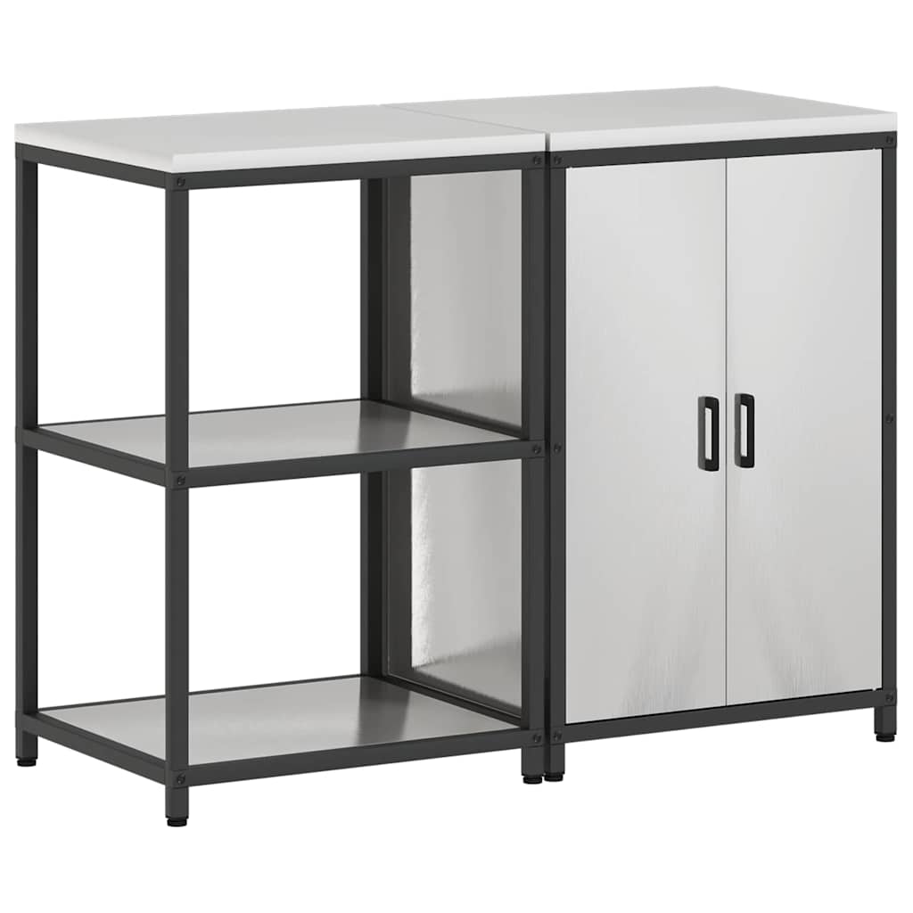 Virtuvės saugojimo rinkinys 2 pcs Sidabrinė 120 x 50 x 92 cm