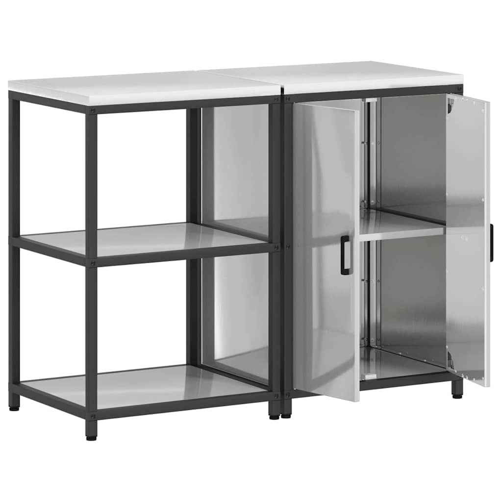 Virtuves uzglabāšanas komplekts 2 gab Sudraba 120 x 50 x 92 cm