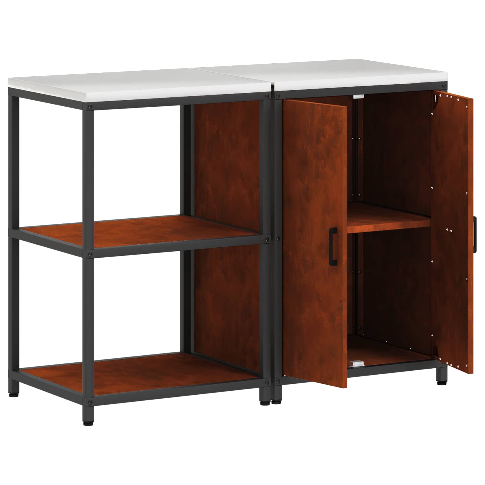 Virtuvės saugojimo rinkinys 2 pcs Rūdijanti 120 x 50 x 92 cm