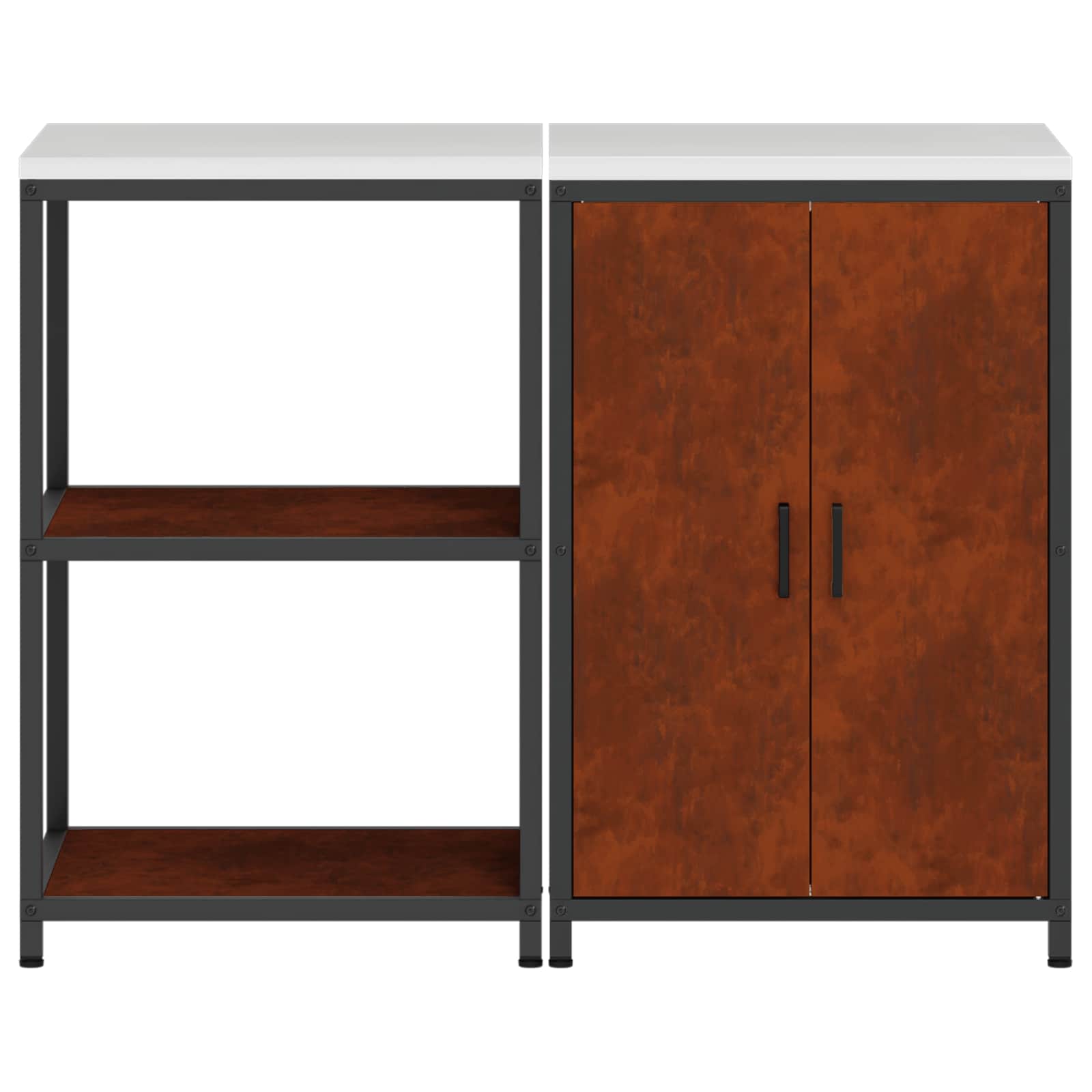 Virtuvės saugojimo rinkinys 2 pcs Rūdijanti 120 x 50 x 92 cm