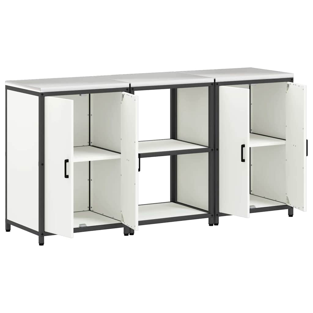 Kitchen storage set 3 pcs White 180 x 50 x 92 cm