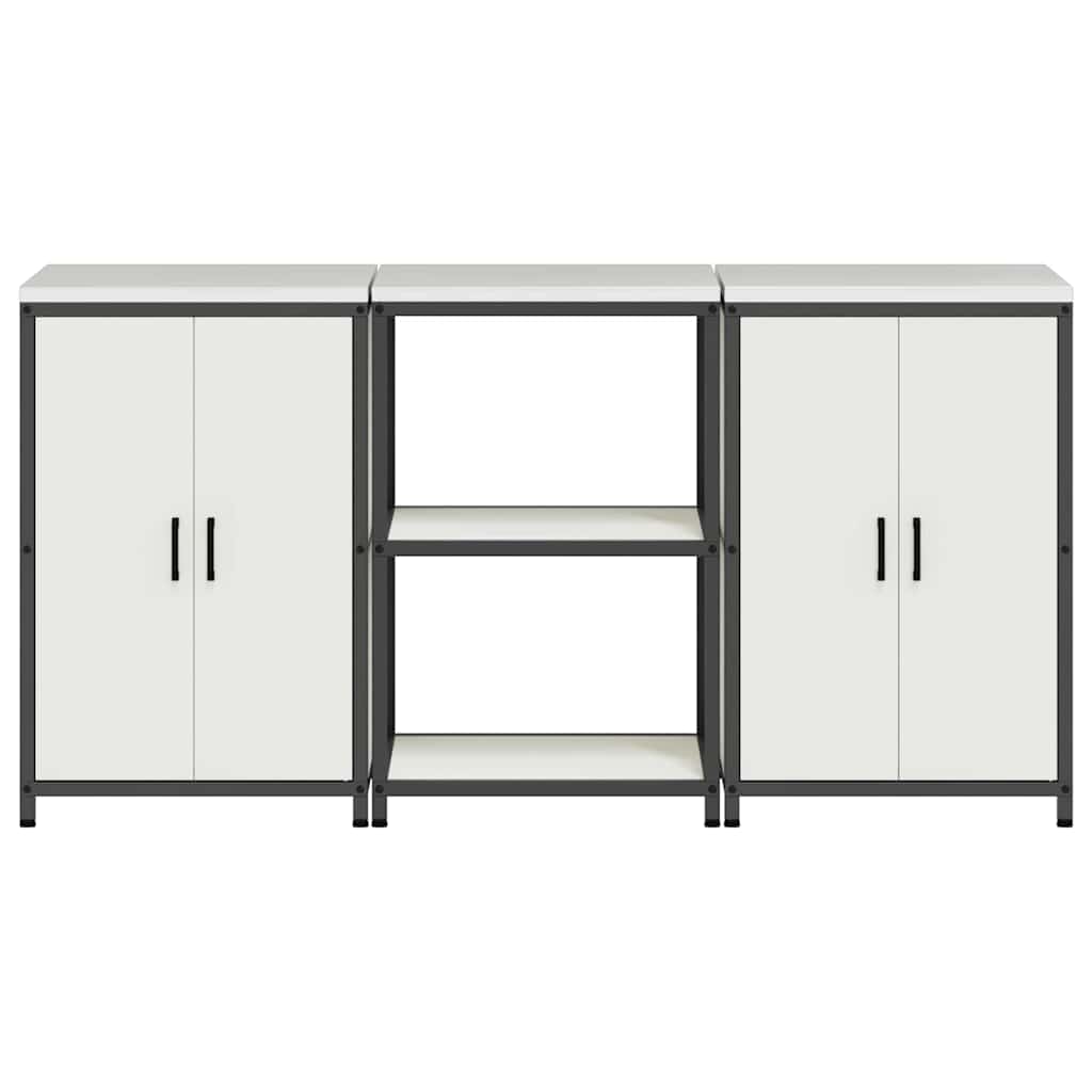 Kitchen storage set 3 pcs White 180 x 50 x 92 cm