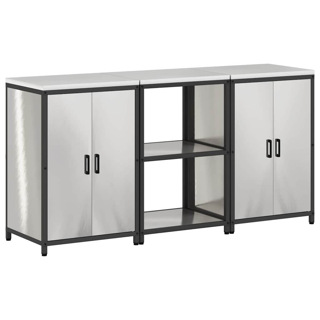 Virtuves uzglabāšanas komplekts 3 gab. Sudraba 180 x 50 x 92 cm
