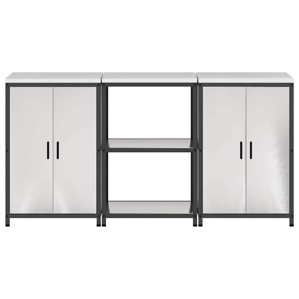 Virtuves uzglabāšanas komplekts 3 gab. Sudraba 180 x 50 x 92 cm