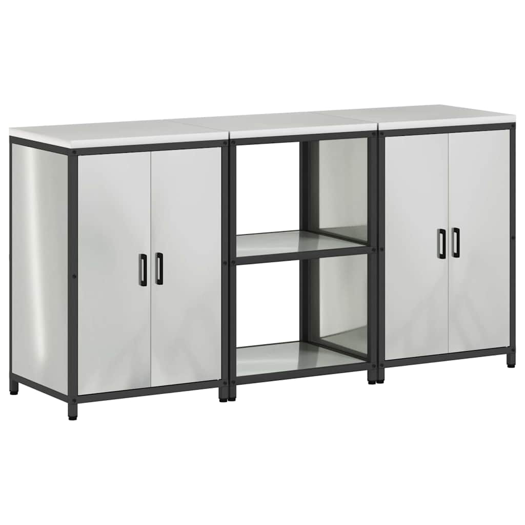 Virtuves uzglabāšanas komplekts 3 gab. Sudraba 180 x 50 x 92 cm