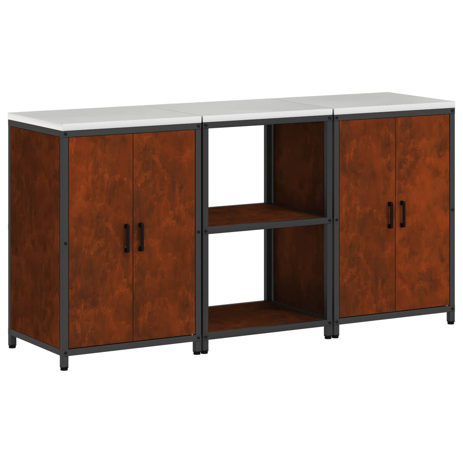Kitchen storage set 3 pcs Rusty 180 x 50 x 92 cm