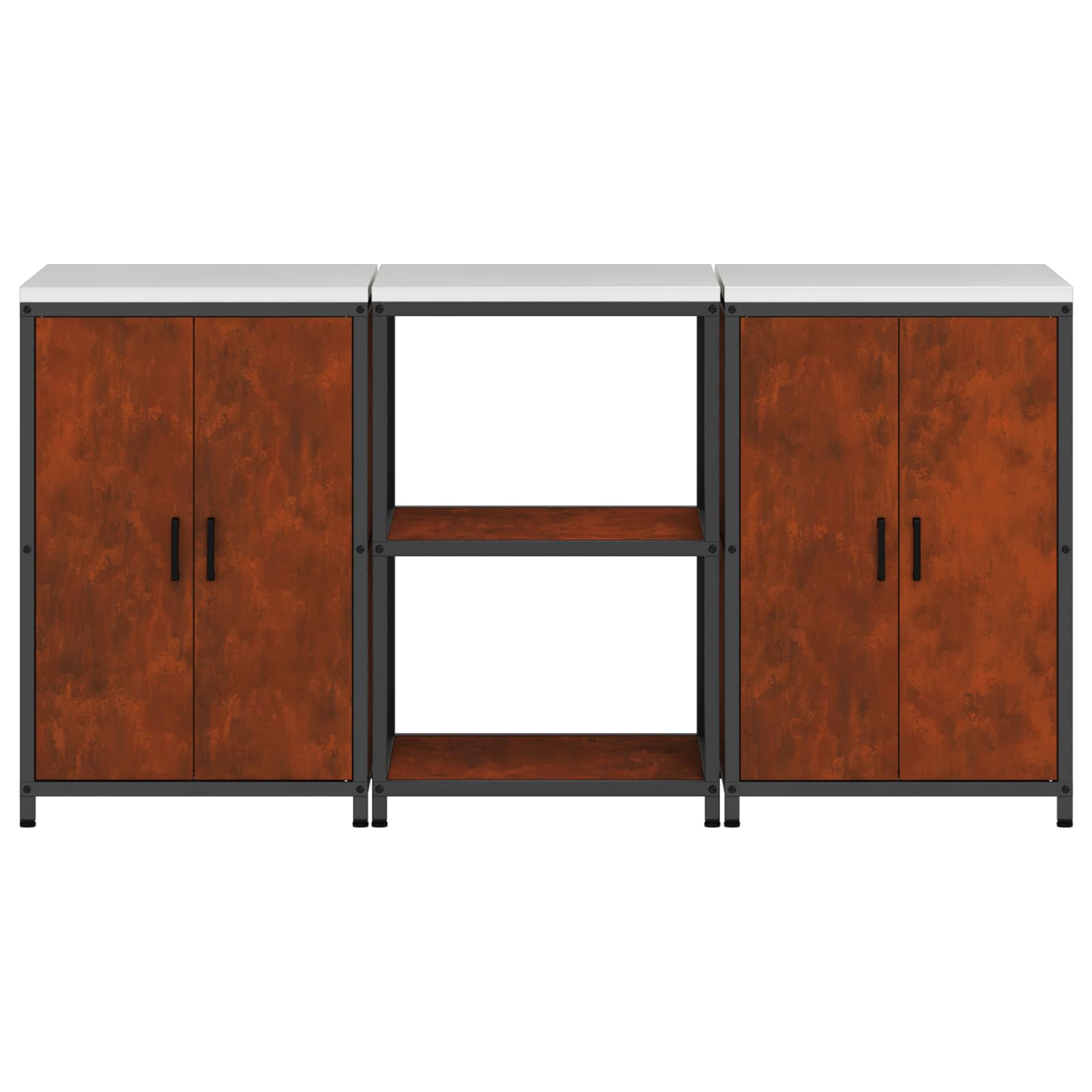 Kitchen storage set 3 pcs Rusty 180 x 50 x 92 cm