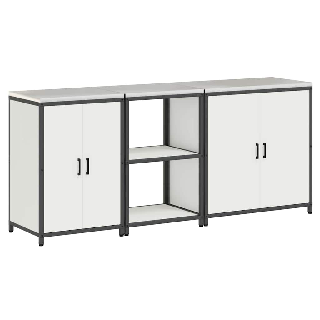 Kitchen storage set 3 pcs White 210 x 50 x 92 cm