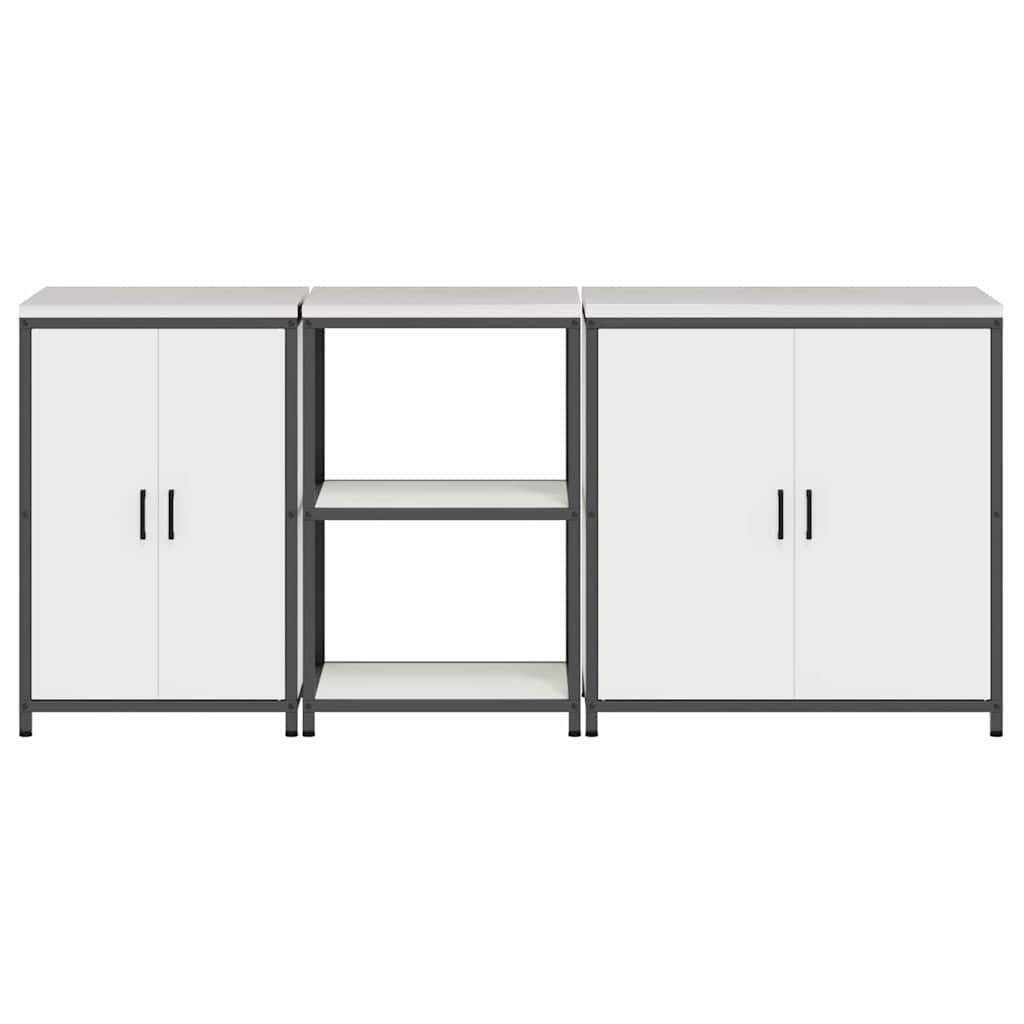 Kitchen storage set 3 pcs White 210 x 50 x 92 cm