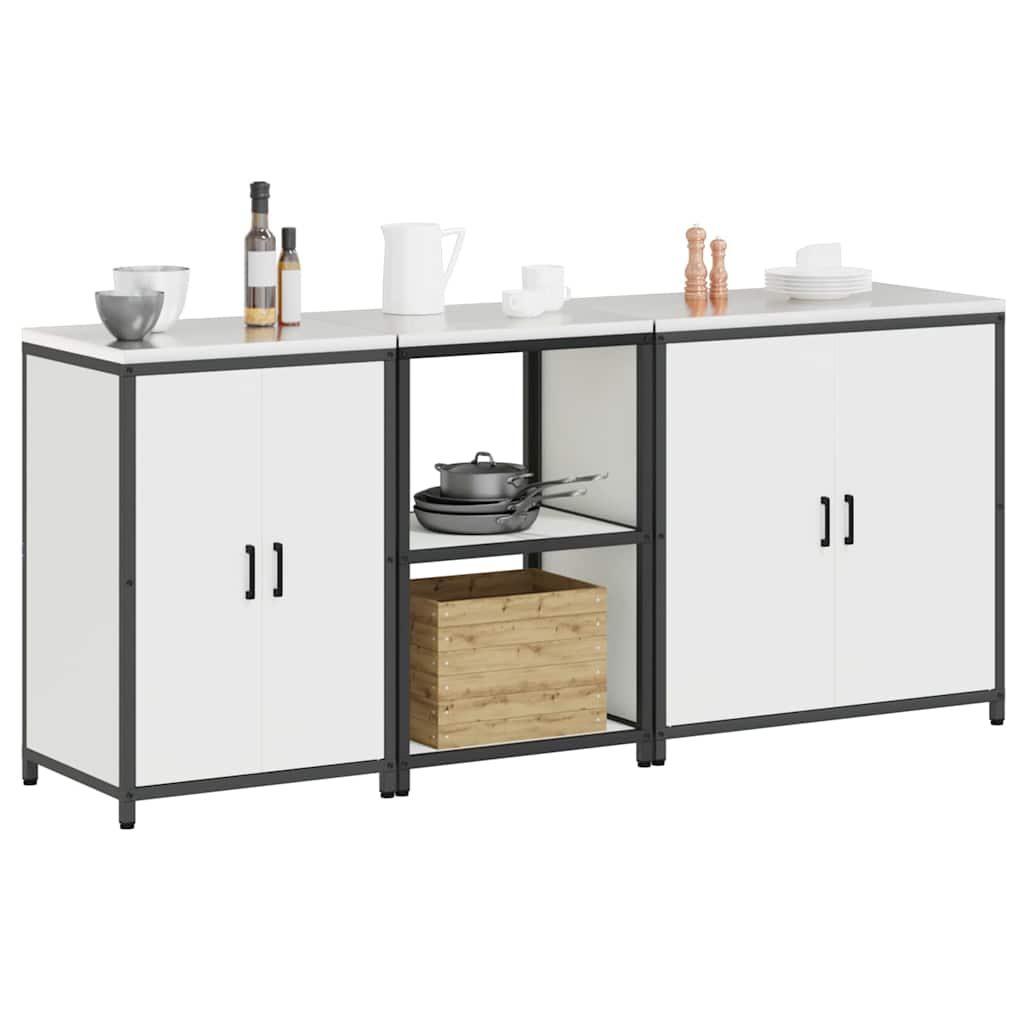 Kitchen storage set 3 pcs White 210 x 50 x 92 cm